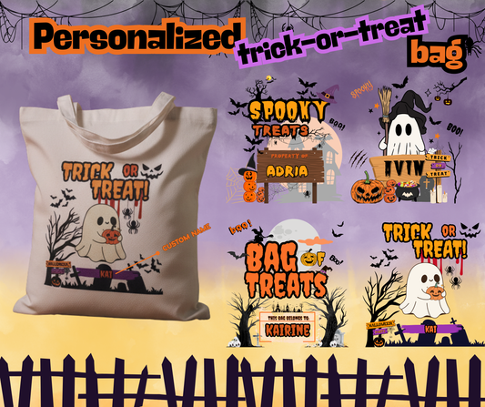 Personalized Spooky Trick-or-Treat Bag