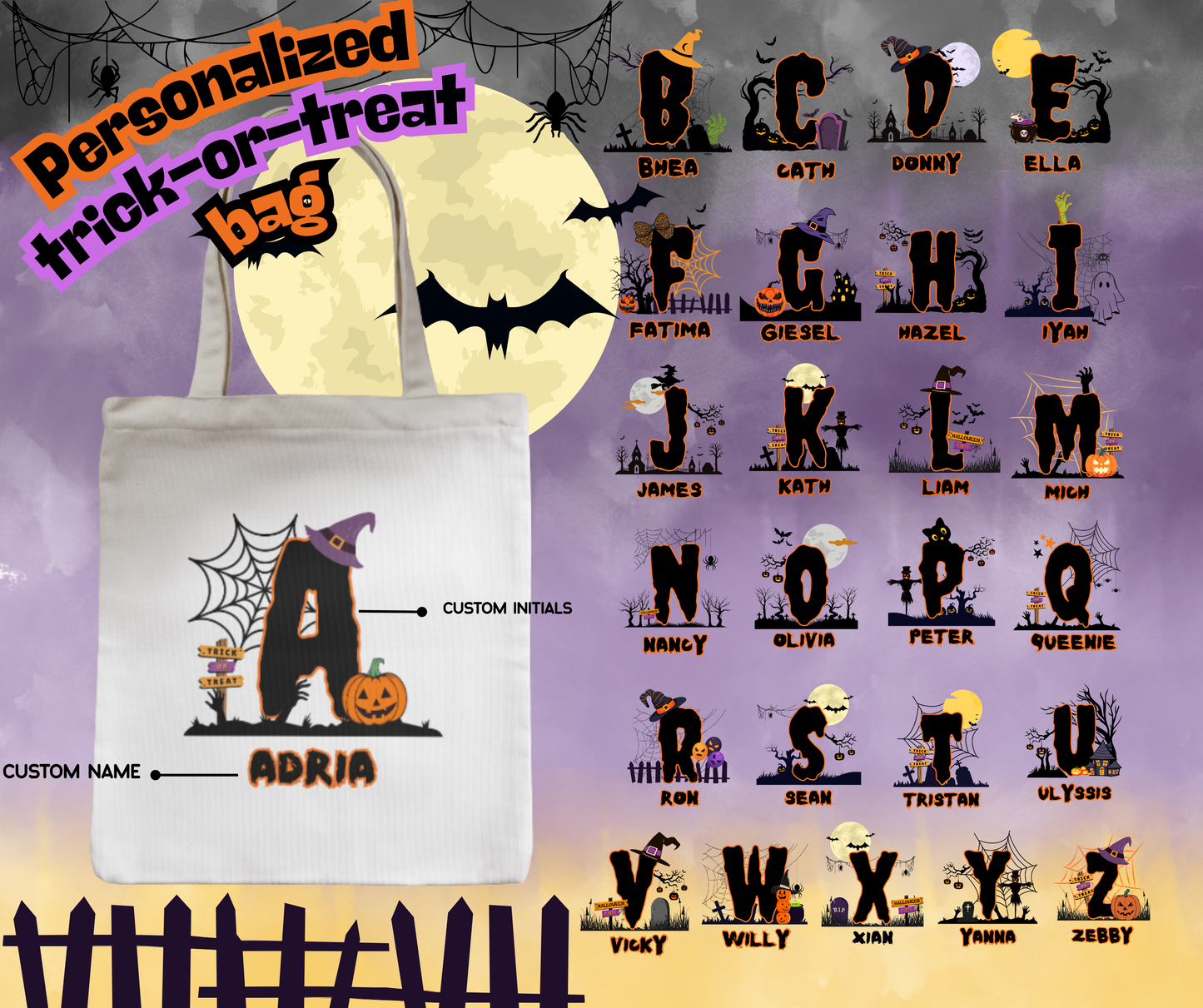 Personalized Trick-or-Treat Bag
