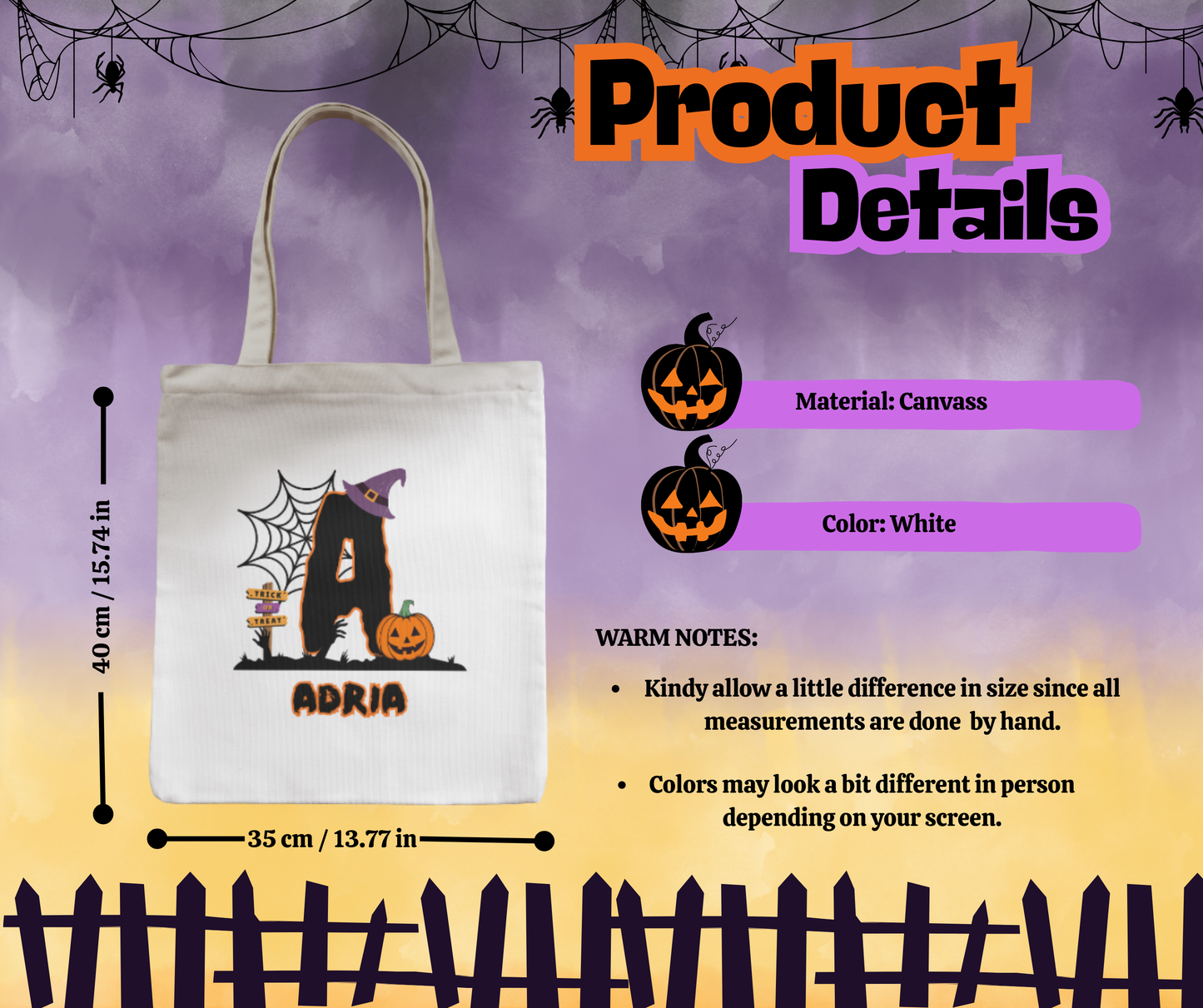 Personalized Trick-or-Treat Bag